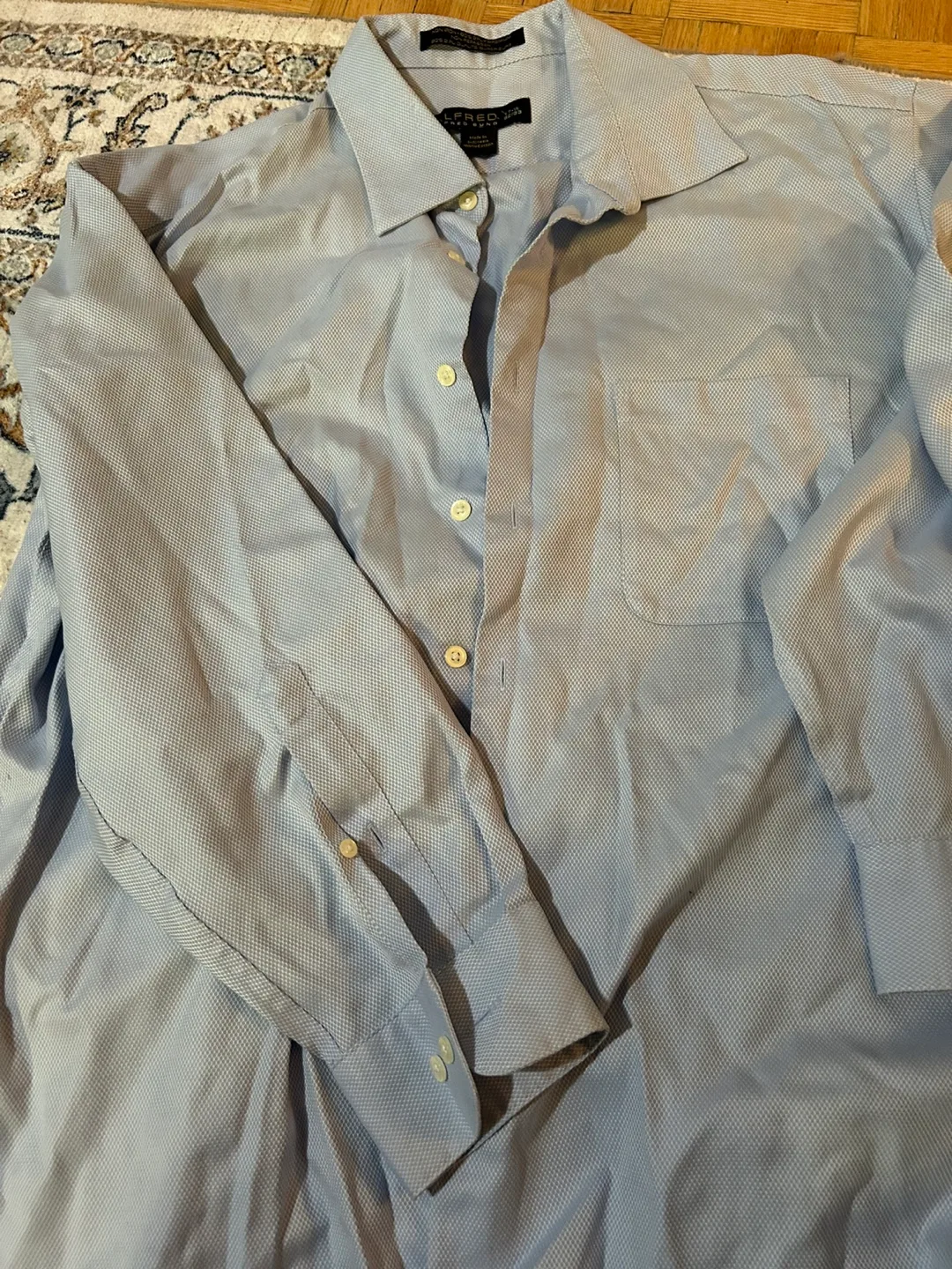 Alfred Sung Men's Light Blue Dress Shirt, Size 17-1/2, 32/33 thumbnail