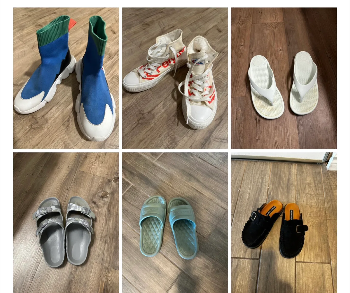 shoes: Sock sneakers, high-tops, flip-flops, slides thumbnail