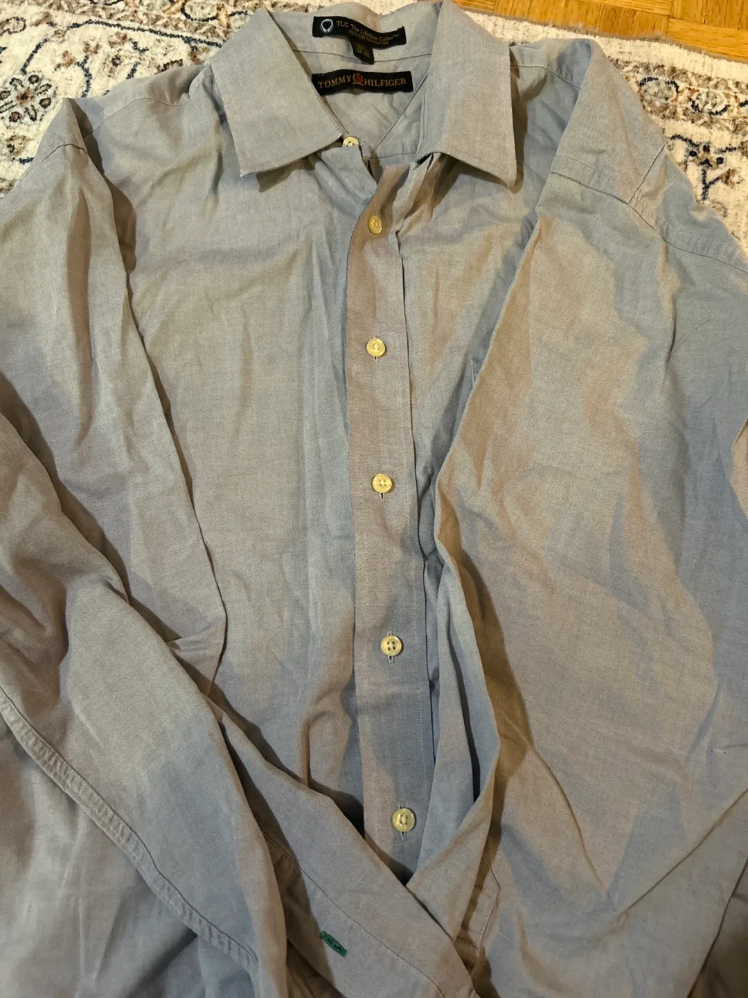 Men's Tommy Hilfiger Light Grey Long Sleeve Dress Shirt thumbnail