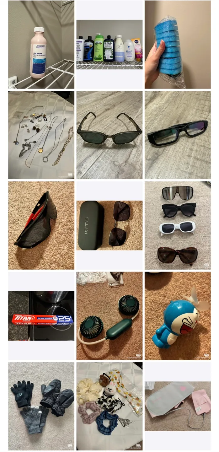 Sunglasses & Accessories Lot: Neck Fan,Calamine thumbnail