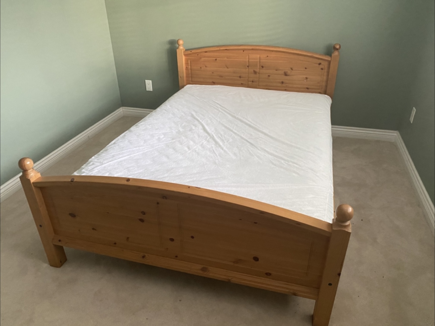 Double bed frame, solid pine wood - photo 5