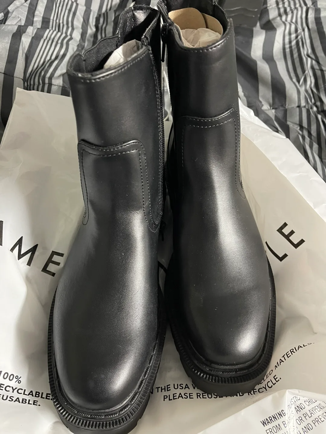 Black Leather Ankle Boots image indicator(3)