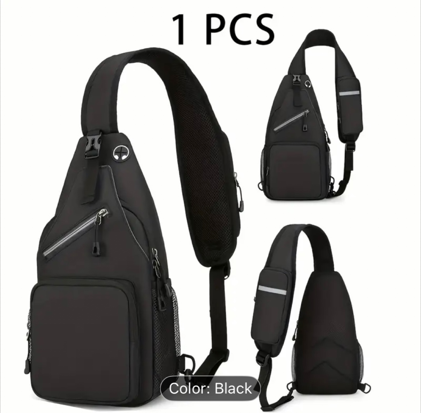 Pair of Sling Bags - Grey and Black - photo 2