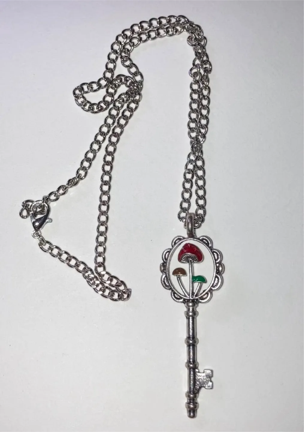 Necklace with Mushroom Key Charm thumbnail