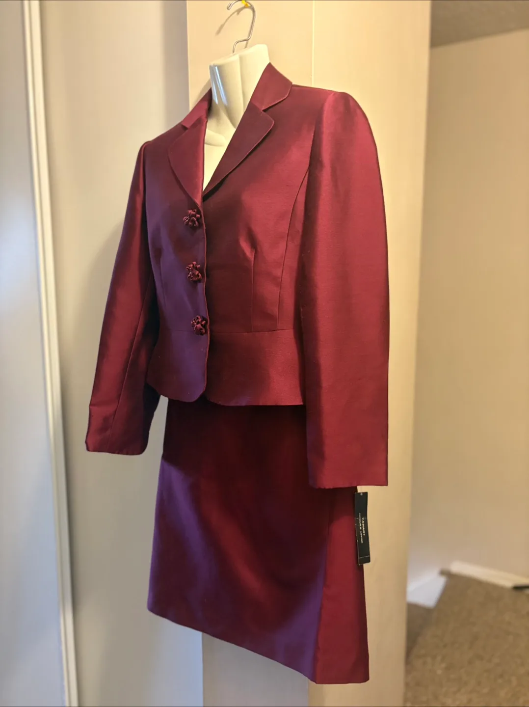 Women's Burgundy Skirt Suit thumbnail