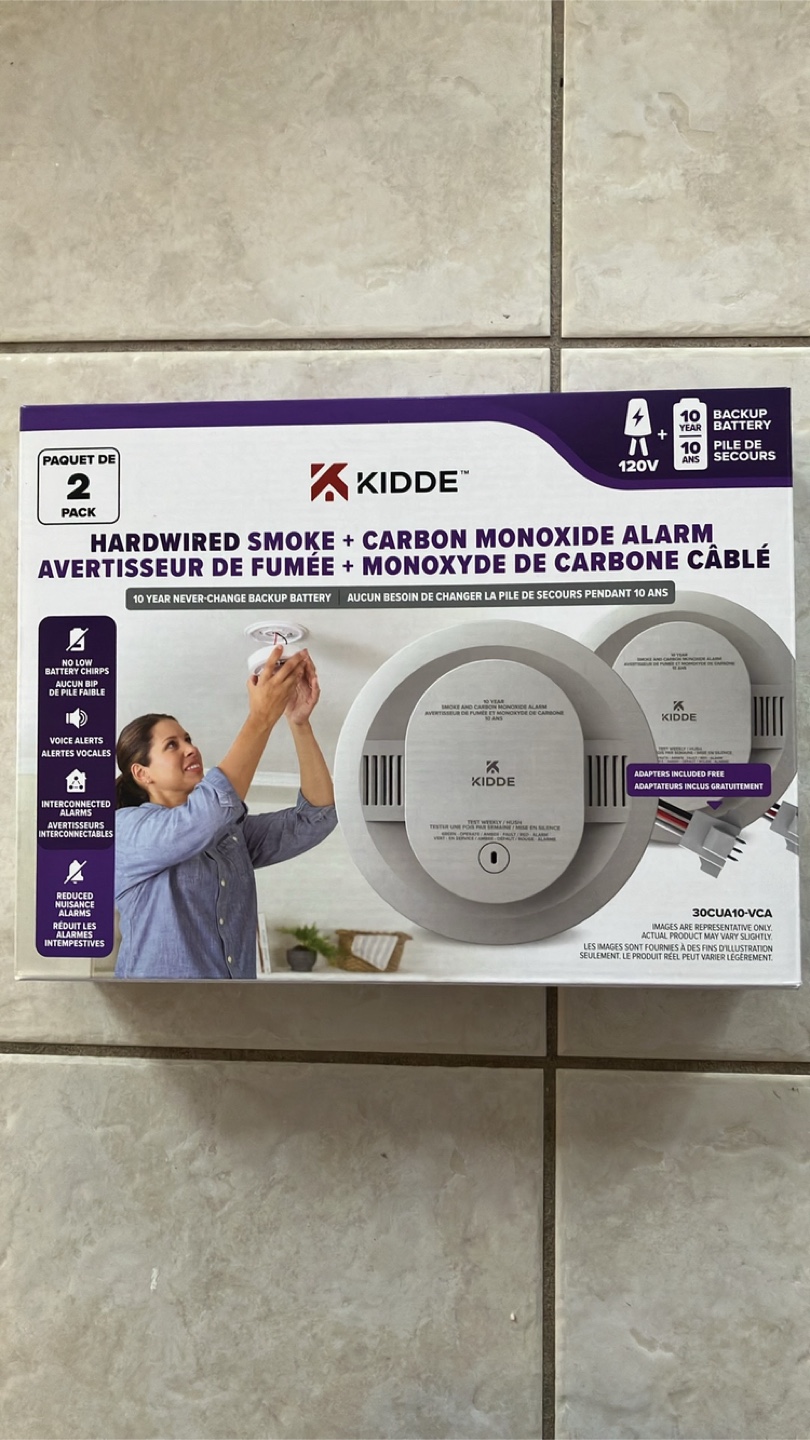 One Kidde Hardwired Smoke and Carbon Monoxide Alarm
