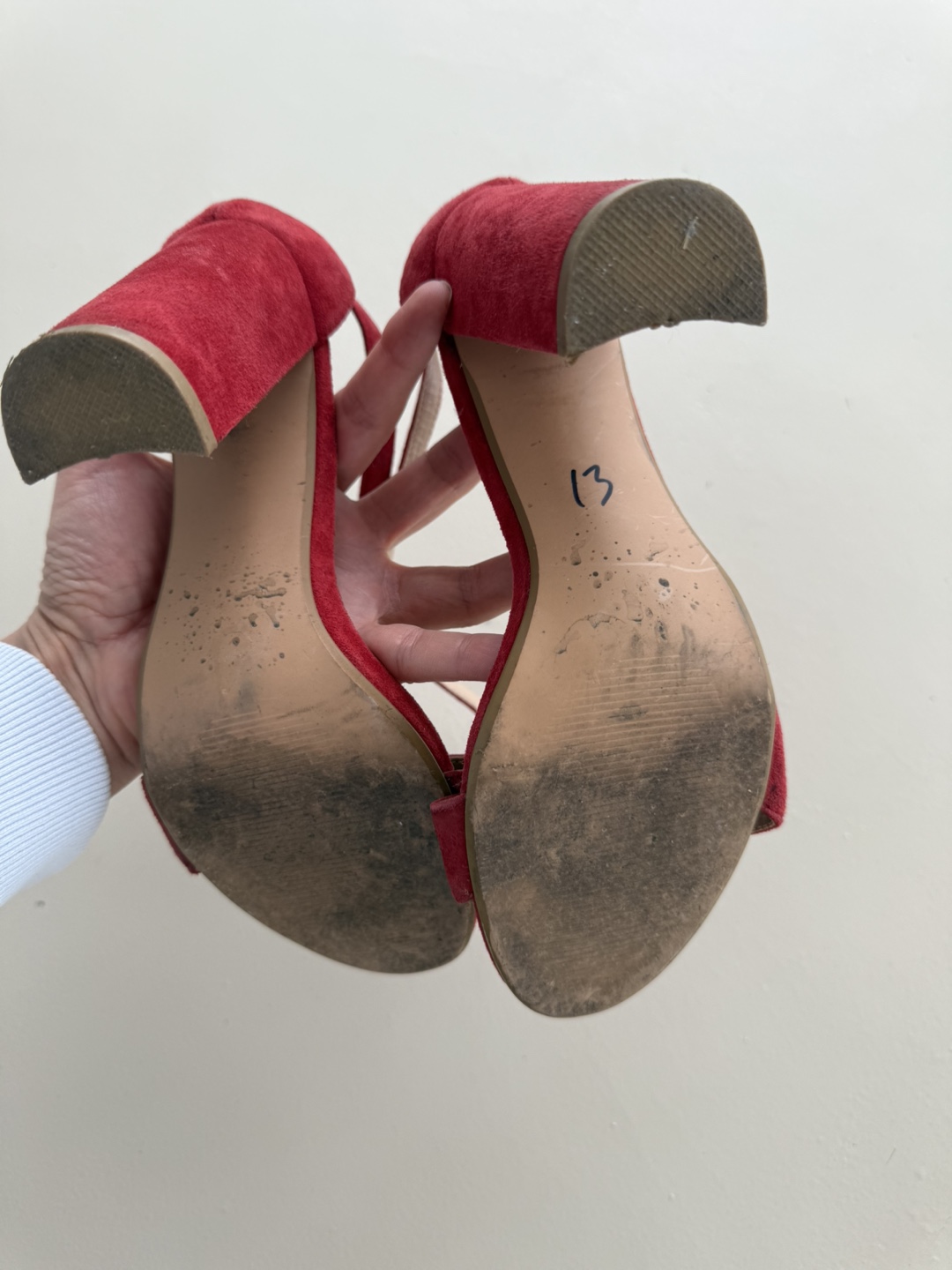 🛍️Steve Madden Red Suede Heels - Size 7 - photo 4