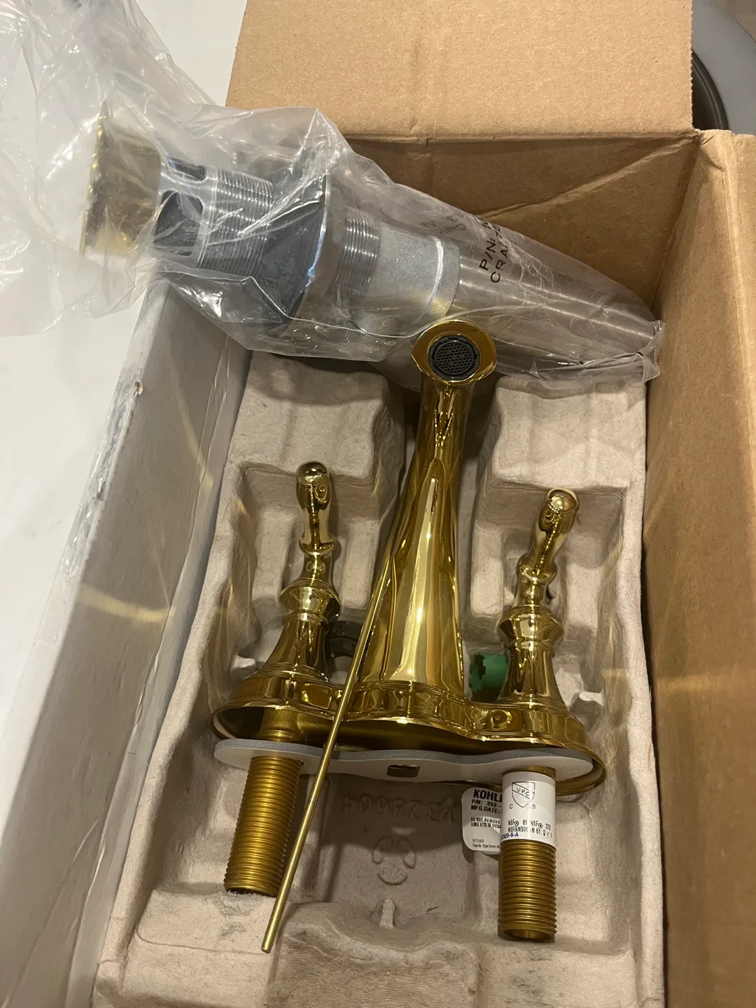 Kohler Artifacts 2-Handle 8”  Faucet in Polished Brass image indicator(3)