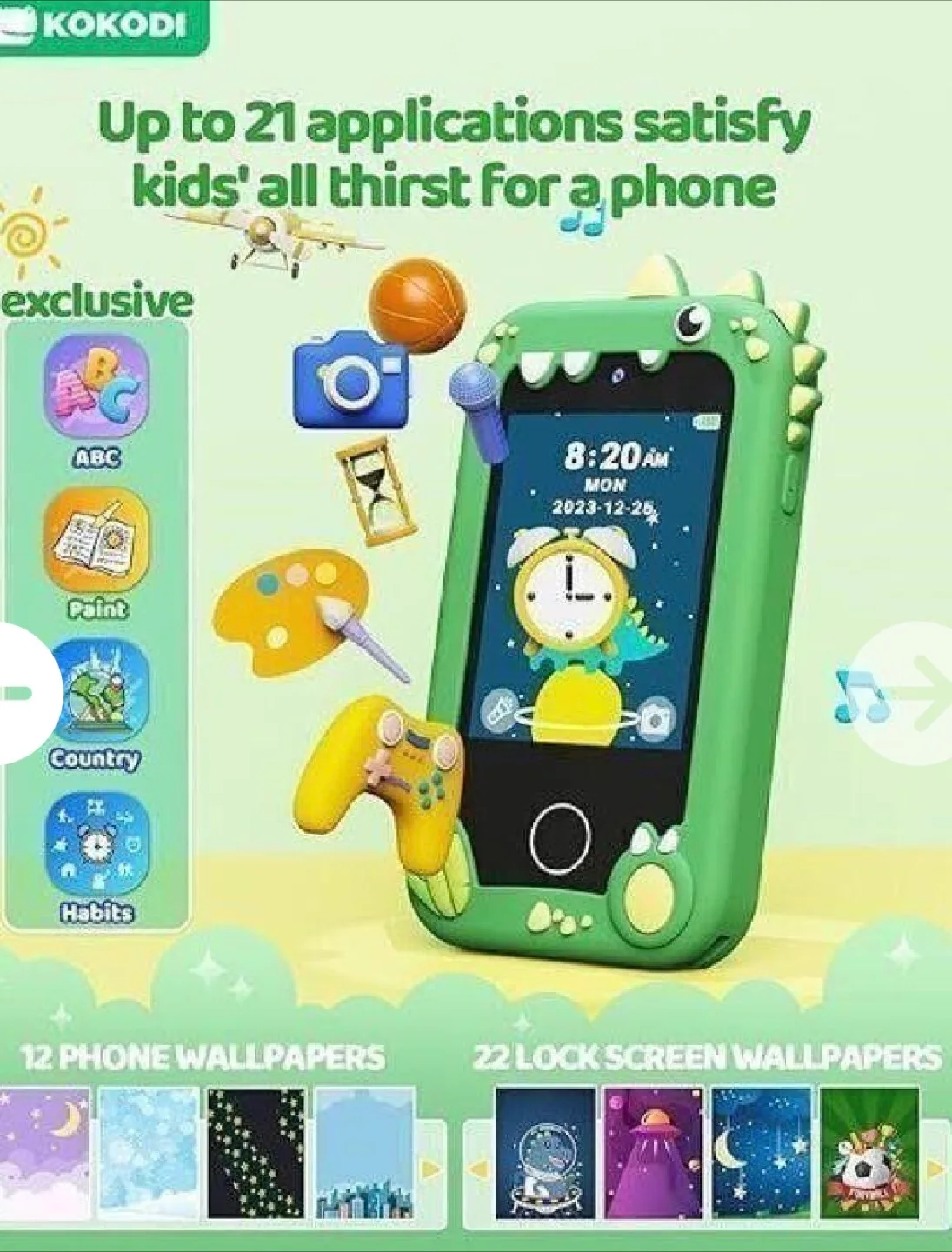 Kokodi Kids' Smart Phone - Educational Toy for Children thumbnail