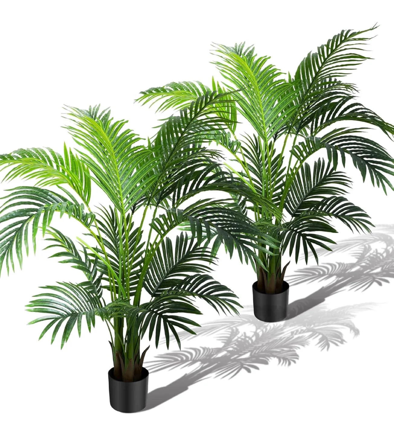 Two Artificial Areca Palm Plants - 4ft Tall thumbnail