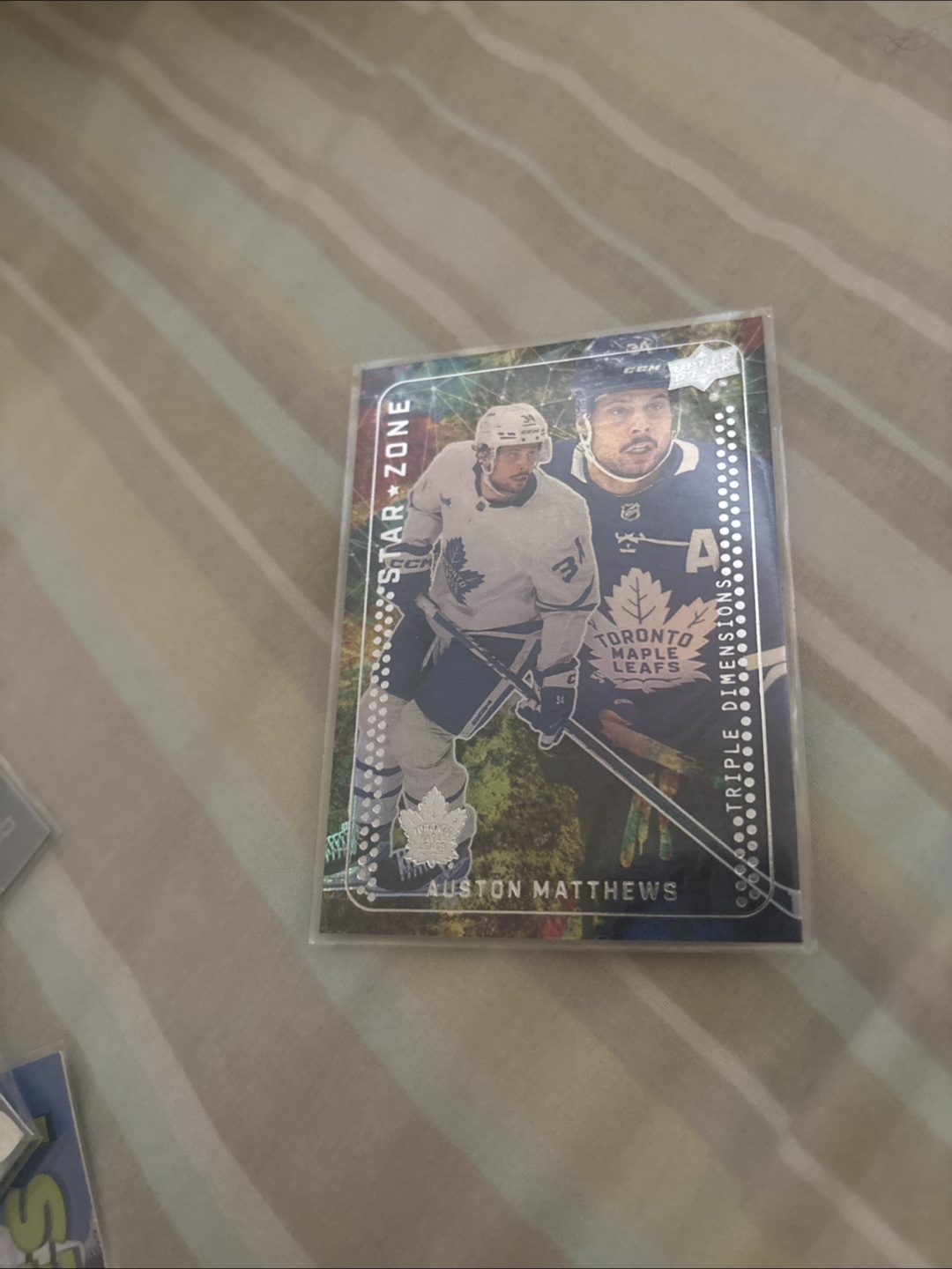 Auston Matthews 2022-23 Upper Deck Series 1 Hockey Card #SZ-15