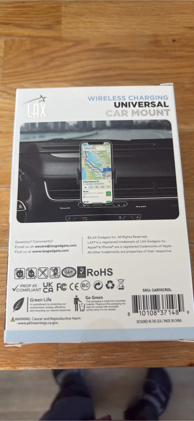 LAX Wireless Charging Universal Car Mount image indicator(2)