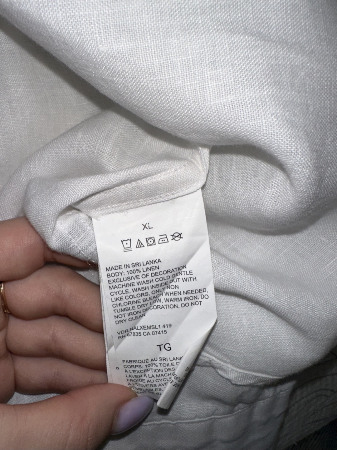 Men’s Nautica 100% Linen Shirt - Size XL - photo 3