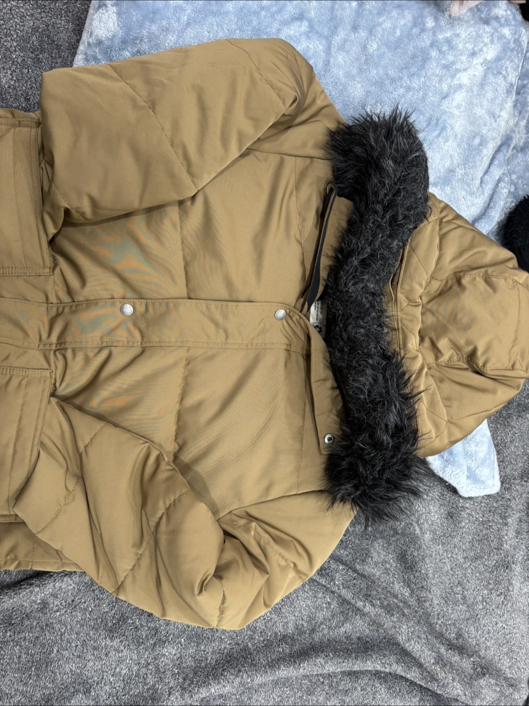 Hollister Brown Puffer Jacket with Faux Fur Hood - photo 5