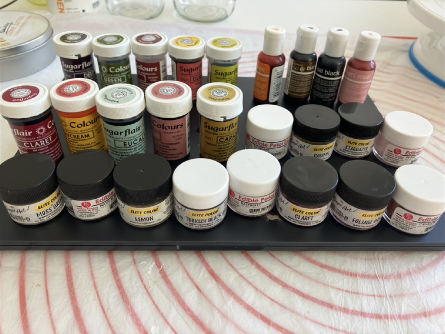 Collection of Edible Food Gel and petal dusts