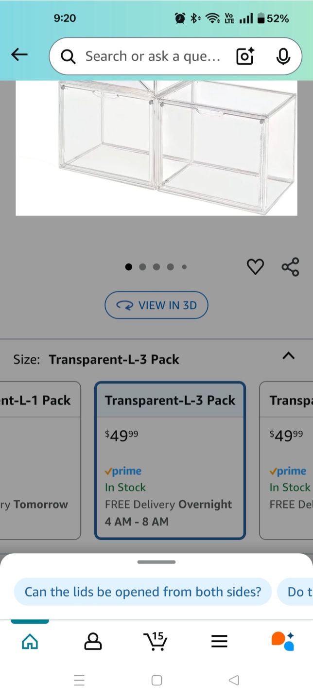 Stackable Shoe Boxes with Magnetic Lids (3 Pack) - photo 2