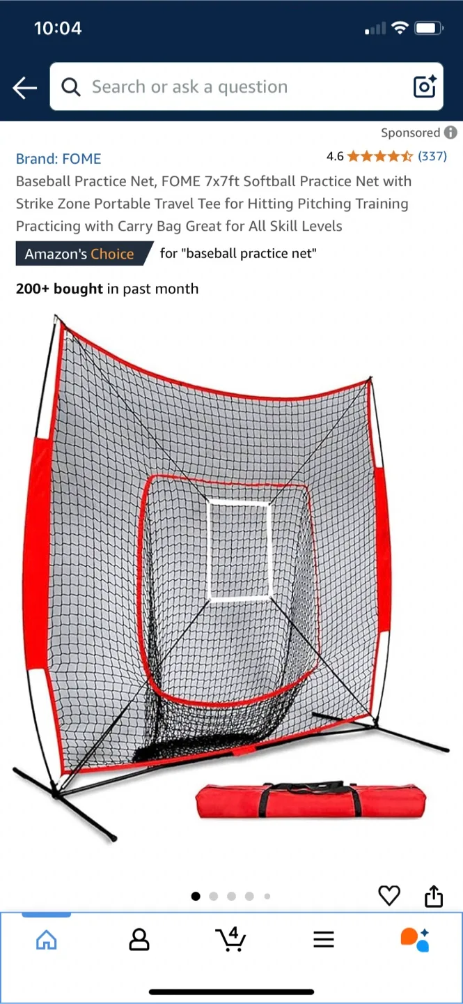 Portable Baseball/Softball Practice Net thumbnail