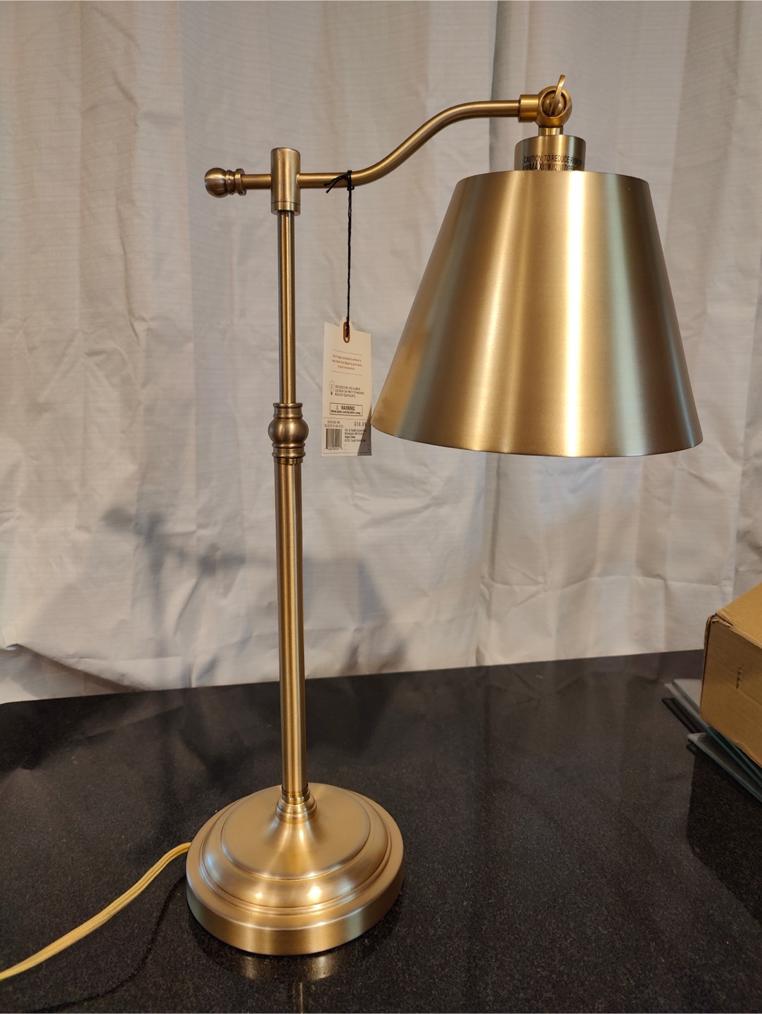 Gold Task Lamp, Adjustable Swing Arm Desk Lamp - photo 3