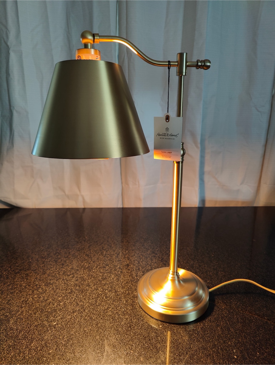 Gold Task Lamp, Adjustable Swing Arm Desk Lamp - photo 5