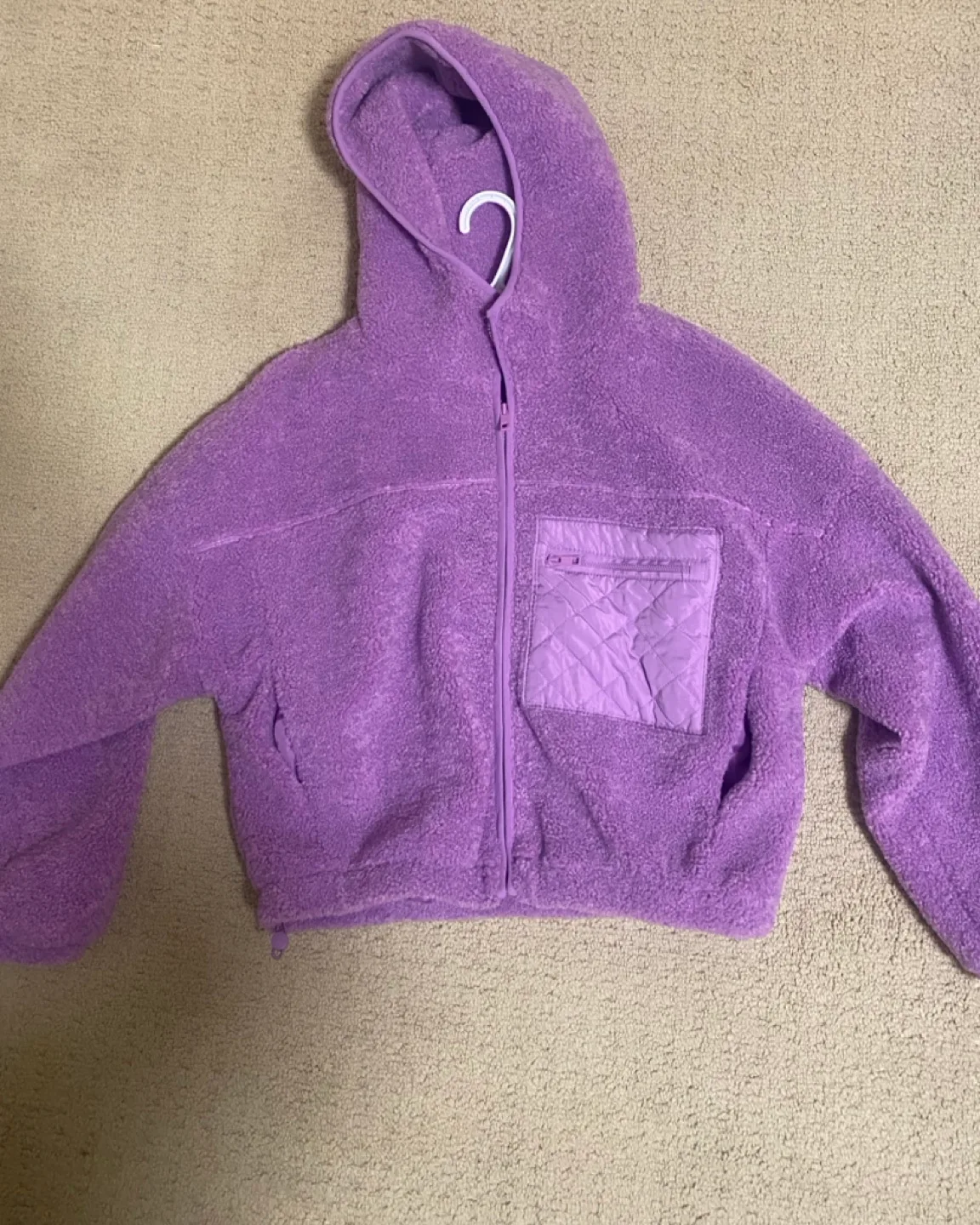 Purple Fuzzy Zip-Up Hoodie image indicator(3)