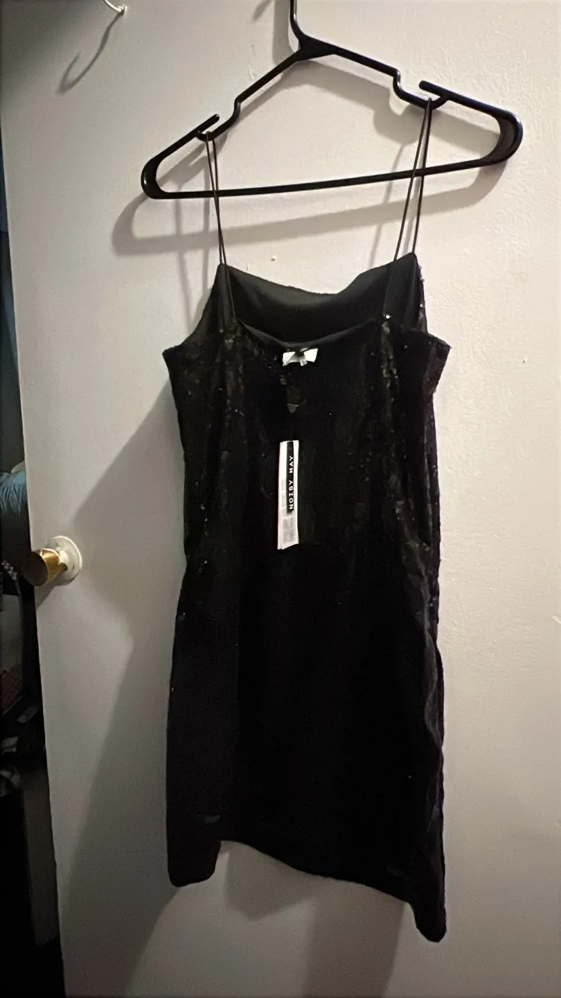 Black Sequin Mini Dress image indicator(2)