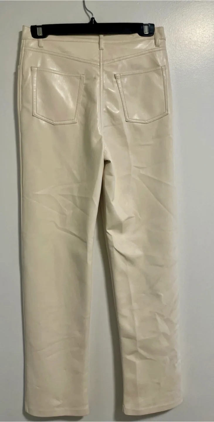 Wilfred Cream-coloured Faux Leather Pants image indicator(2)