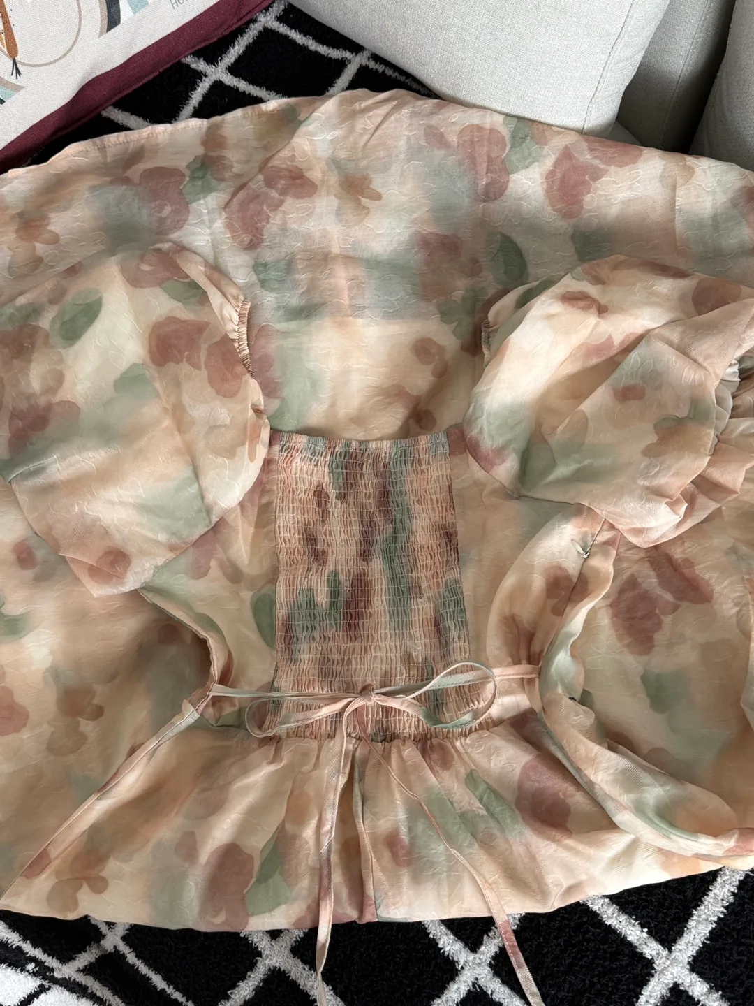 Floral Puff Sleeve Dress thumbnail