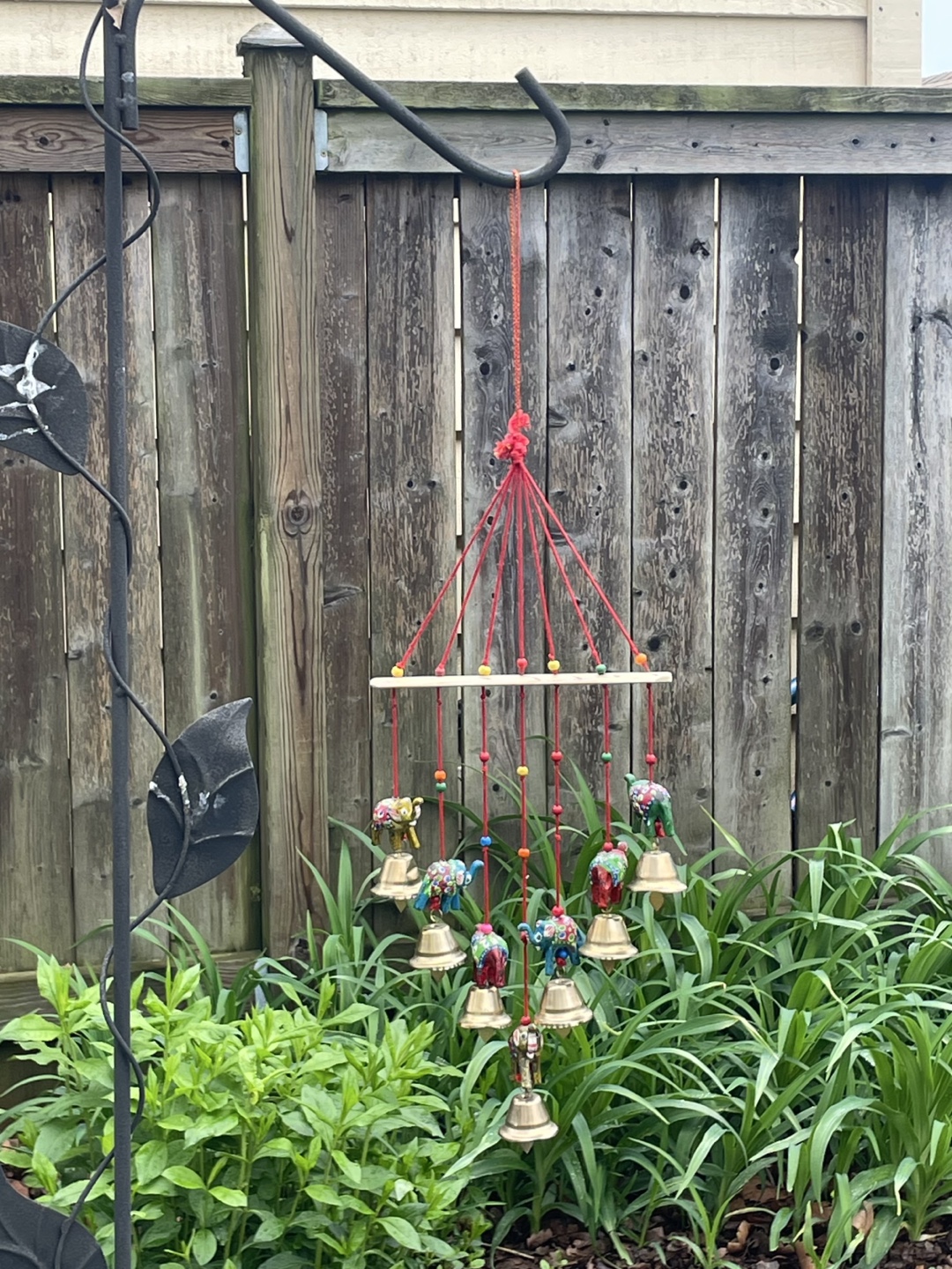 Hand painted Elephant Bell Wind Chime