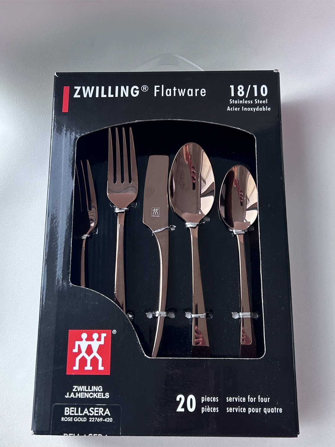 Zwilling 20-Piece Rose Gold Flatware Set