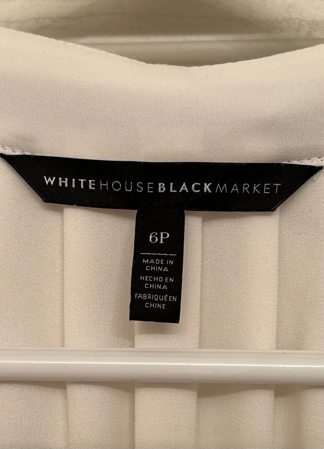 White Tie Blouse - Brand New! (Size 6 Petite) image indicator(9)