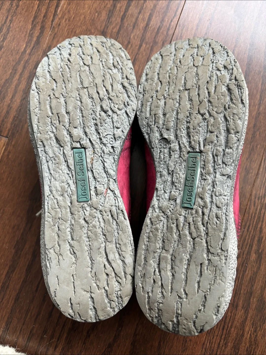 Josef Seibel Red Leather Lace Up Sneakers Size 38 EU image indicator(3)