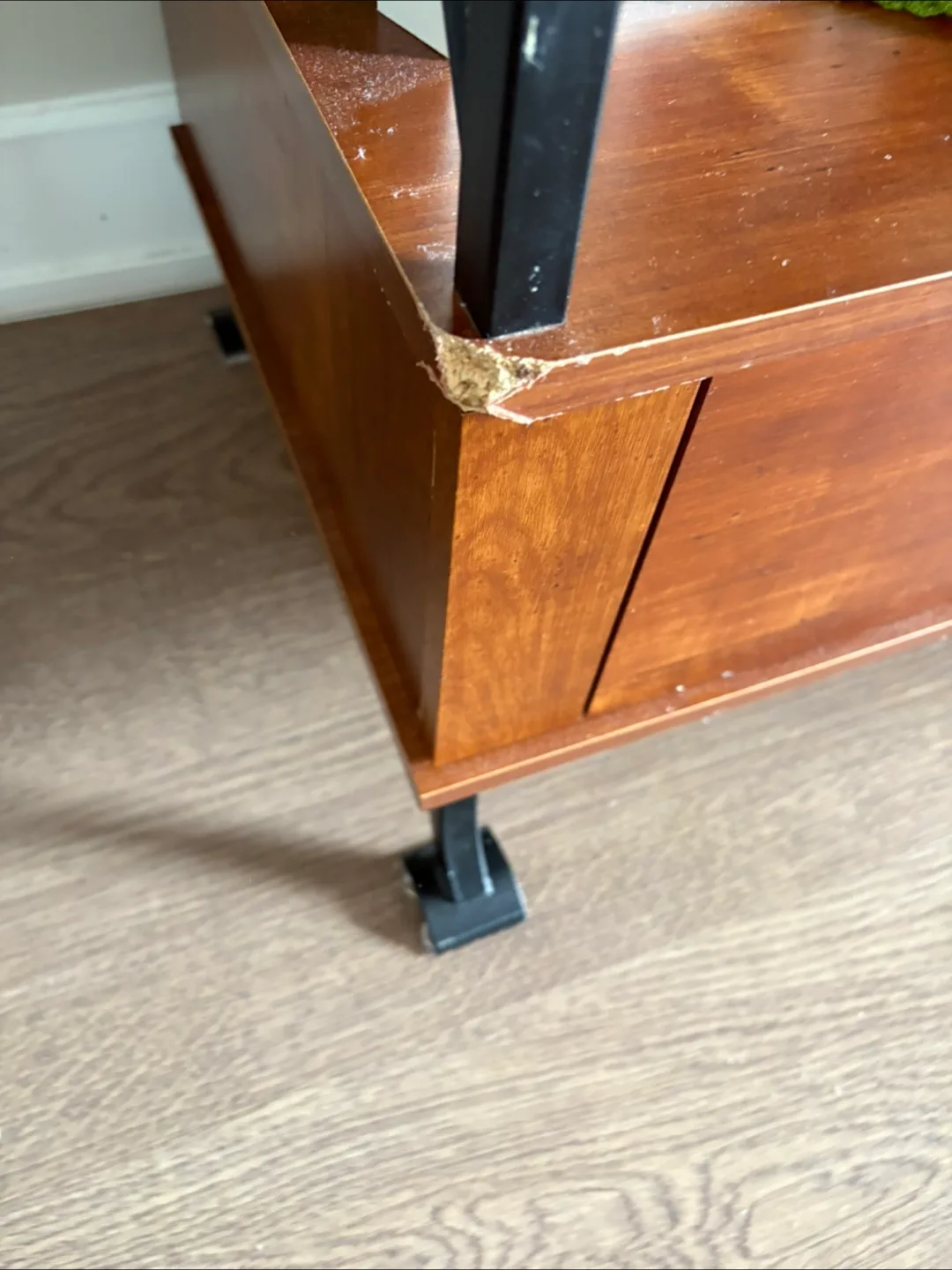 Tv stand console. Wooden with Metal Accents image indicator(4)