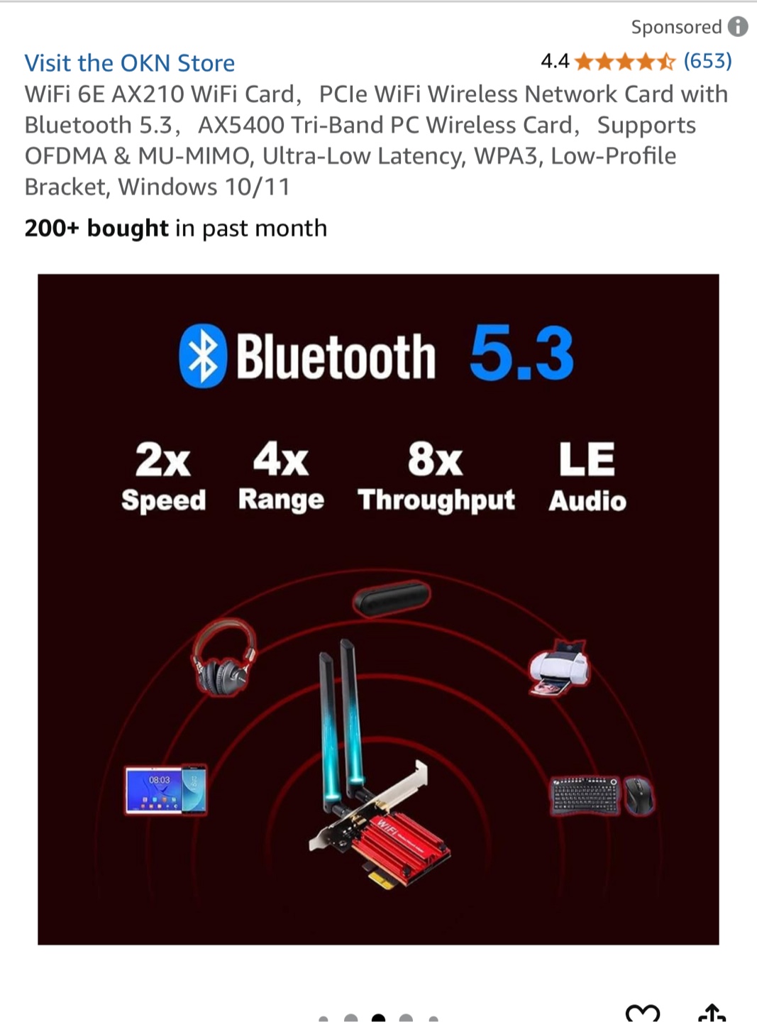 OKN WiFi 6 AX210 PCIe Wireless Network Card - photo 4