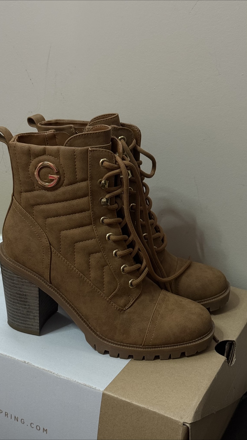 Brown Guess Lace-Up Boots