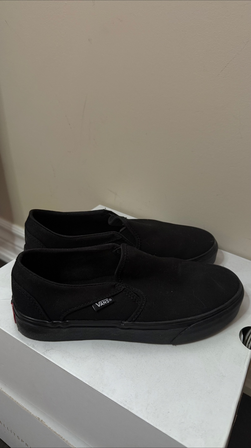 Vans Black Slip-On Sneakers