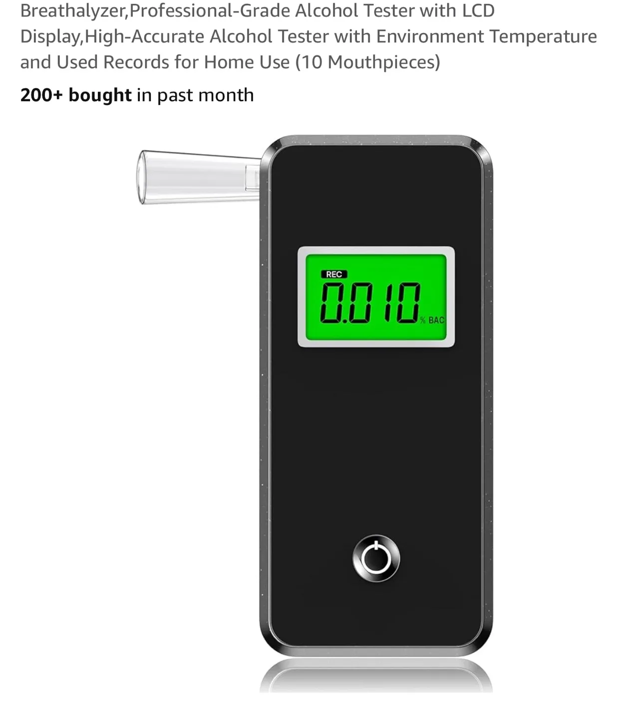 Portable Breathalyzer w/ LCD Display & 10 Mouthpieces image indicator(2)