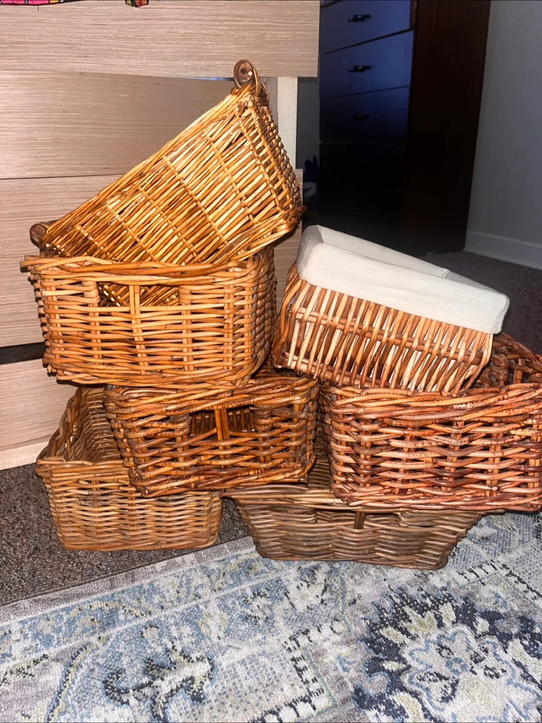 Wicker Baskets 3 for $10 or $5 each thumbnail