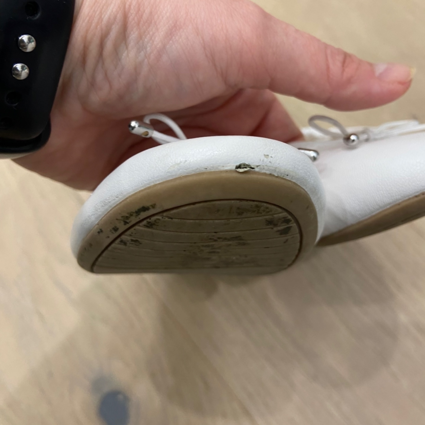 Size 1.5/33 girls white ballet flats - photo 5