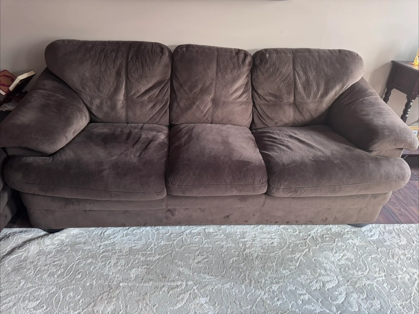 2 Brown Microfiber Sofa thumbnail