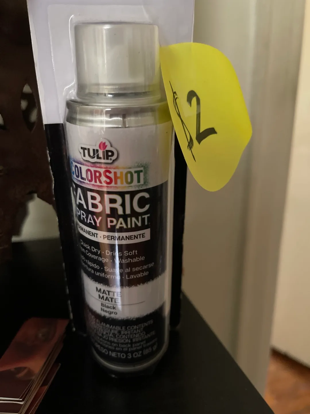 Tulip ColorShot Fabric Spray Paint - Matte Black thumbnail