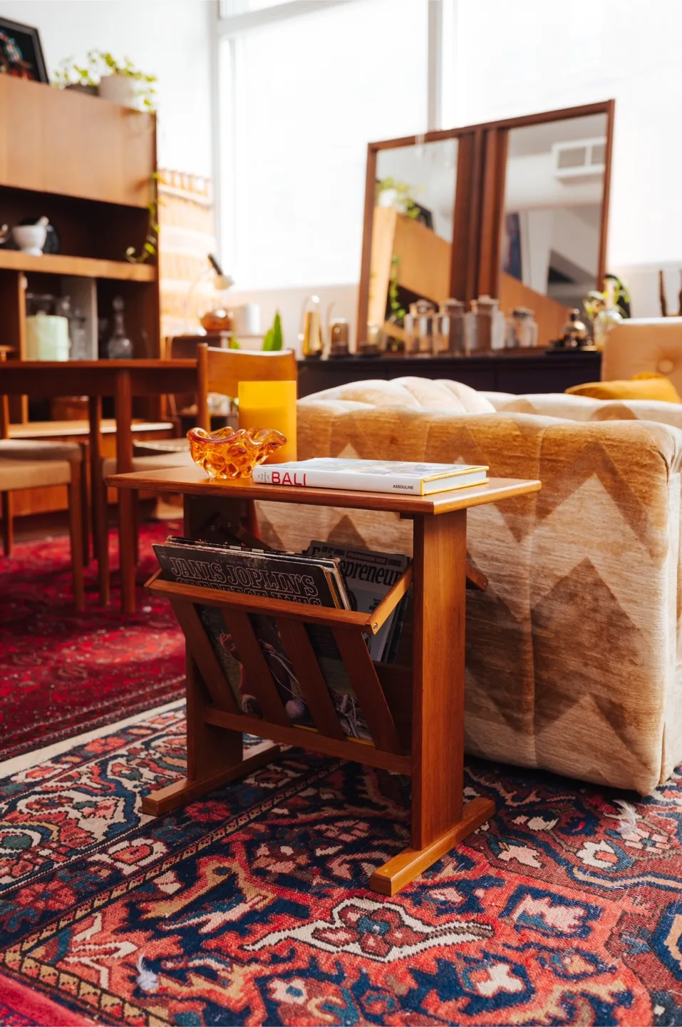 Teak MCM Vintage Magazine Side Table 🤎 thumbnail