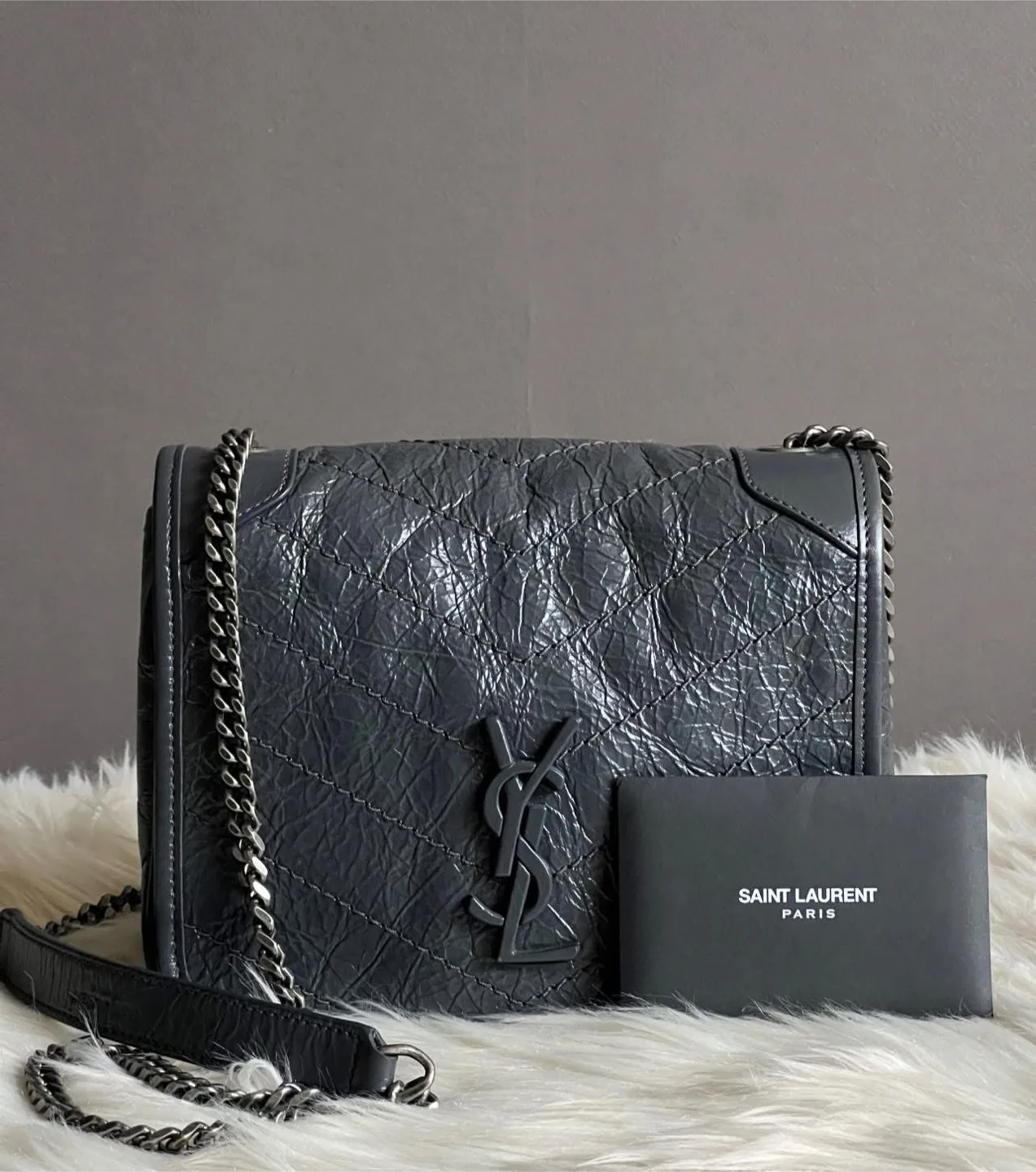 🎀 PRE-LOVED 🎀 Yves Saint Laurent Small Niki Woc thumbnail