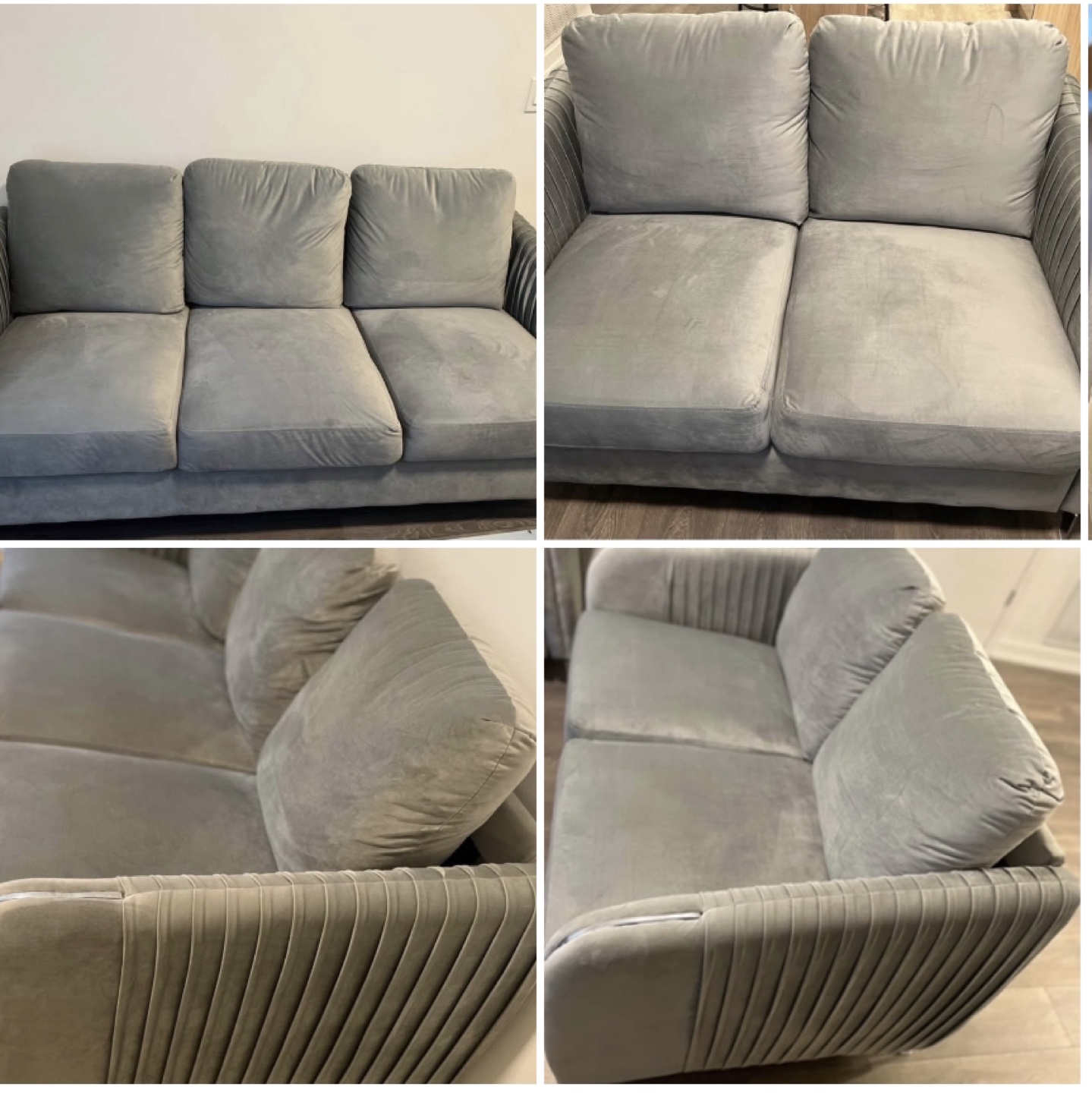 Urgent Sale-Moving-New Velvet Sofa Set (3 & 2 Seater)