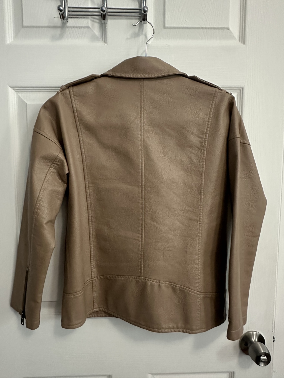 Cotton On Women's Tan Vegan Faux Leather Moto Jacket - photo 4