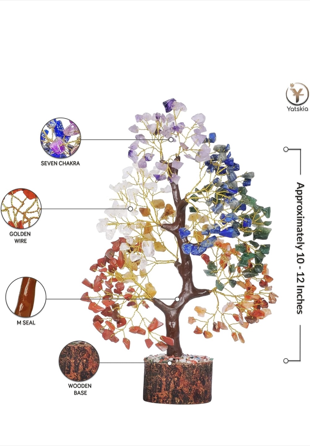 Yatskia Chakra Healing Gemstone Tree - photo 4