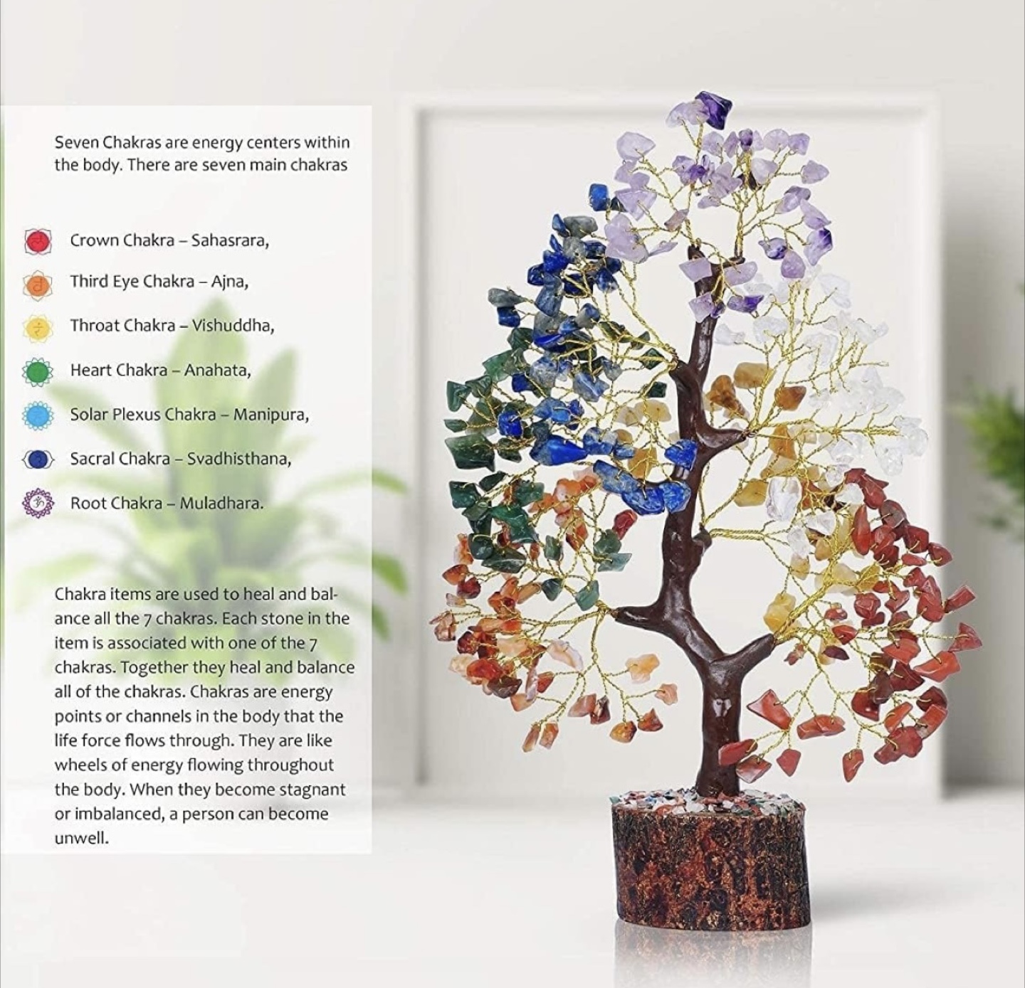 Yatskia Chakra Healing Gemstone Tree - photo 3