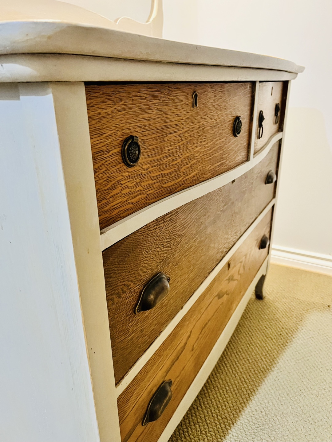 Antique Vanity Dresser with Mirror - photo 2
