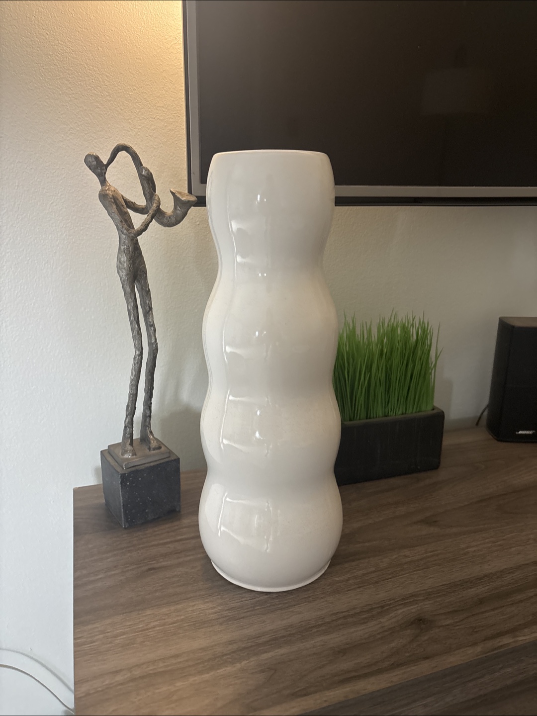Large White Ceramic Vase