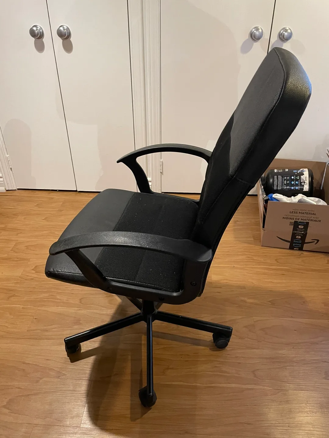 Black Office Chair with Wheels