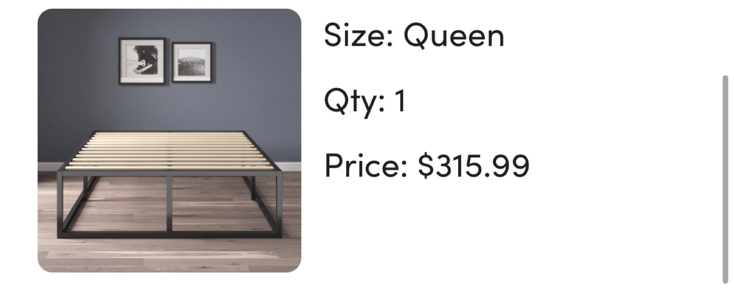 Wayfair Queen Platform Bed Frame - photo 3